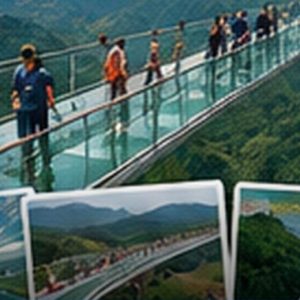 Cầu Kính Rồng Mây giữa cảnh núi Tây Bắc