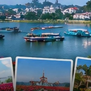 Cảnh quan xanh và thành phố Đà Lạt